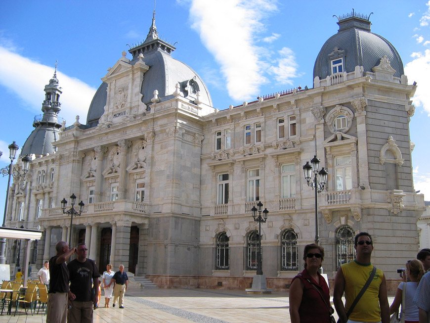 Façade of Cartagena’s Palacio Consistorial, the town hall