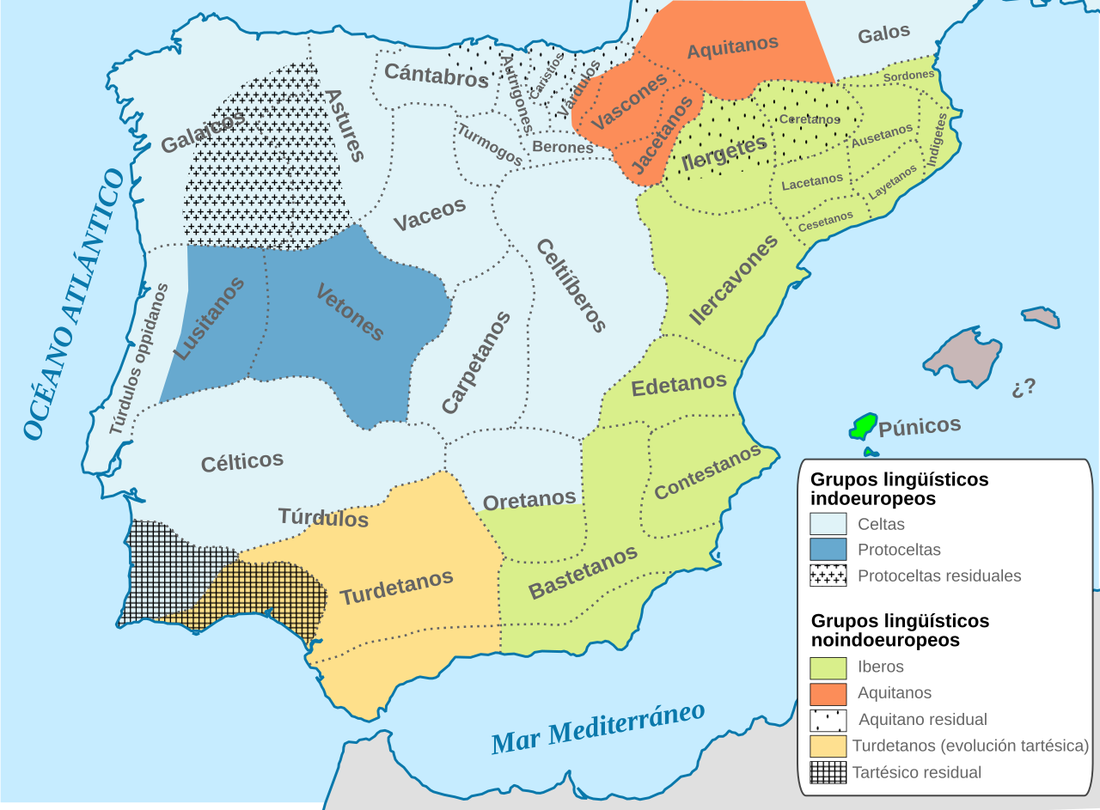 Map of the peoples of the Iberian Peninsula around 200 BC